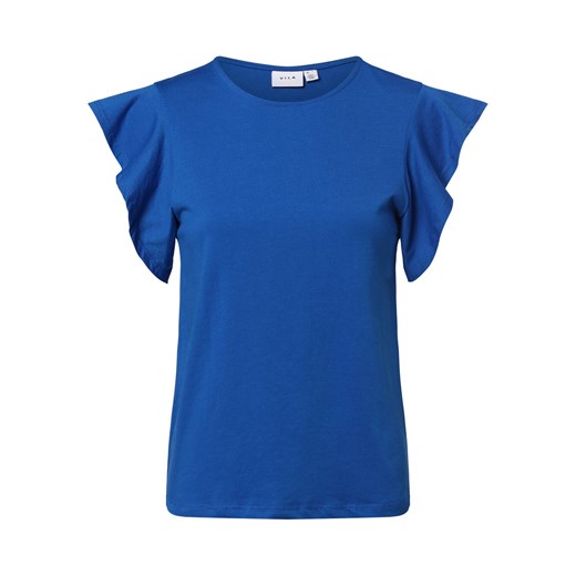 Vila T-shirt damski Kobiety błękit królewski jednolity ze sklepu vangraaf w kategorii Bluzki damskie - zdjęcie 162030879