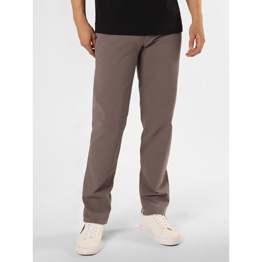 BRAX Spodnie Mężczyźni Bawełna szary jednolity ze sklepu vangraaf w kategorii Spodnie męskie - zdjęcie 162031119
