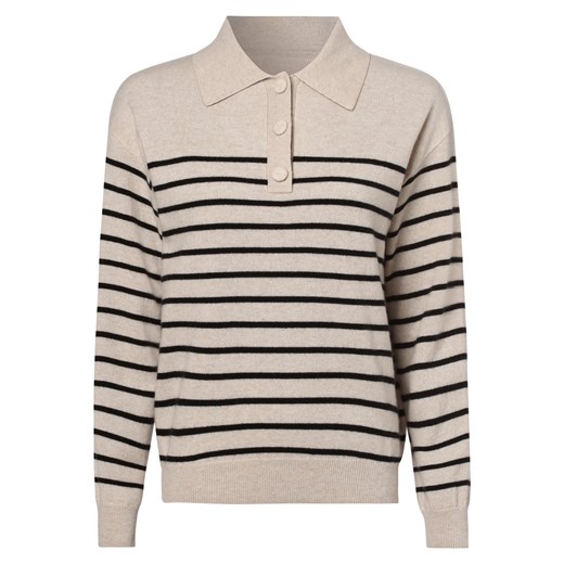 Ipuri Essentials Sweter damski z dodatkiem kaszmiru Kobiety Kaszmir kitt w paski Ipuri Essentials M vangraaf