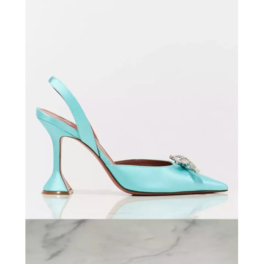 AMINA MUADDI Niebieskie szpilki Rosie Sling rozmiar 37.5 Amina Muaddi 37.5 promocja Moliera2.com