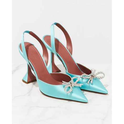 AMINA MUADDI Niebieskie szpilki Rosie Sling rozmiar 37.5 Amina Muaddi 37.5 Moliera2.com okazyjna cena