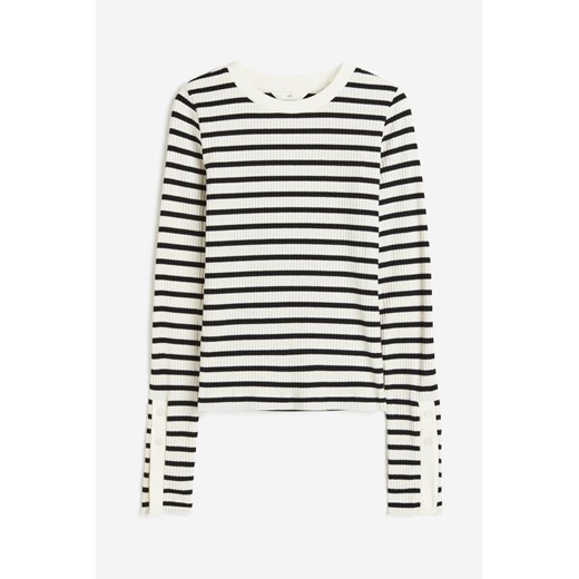H & M - Top z guzikami - Biały H & M M H&M