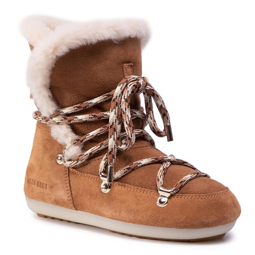 Śniegowce Moon Boot Dk Side High Shearling 24300100001 Whisky/Off White Moon Boot 36 eobuwie.pl
