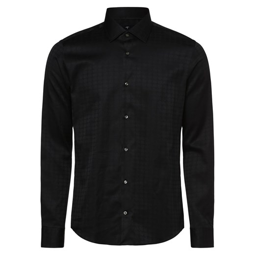 JOOP! Koszula męska Mężczyźni Slim Fit Bawełna czarny wzorzysty ze sklepu vangraaf w kategorii Koszule męskie - zdjęcie 162055985