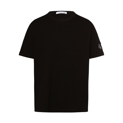 Calvin Klein Jeans T-shirt męski Mężczyźni Bawełna czarny jednolity XXXL vangraaf