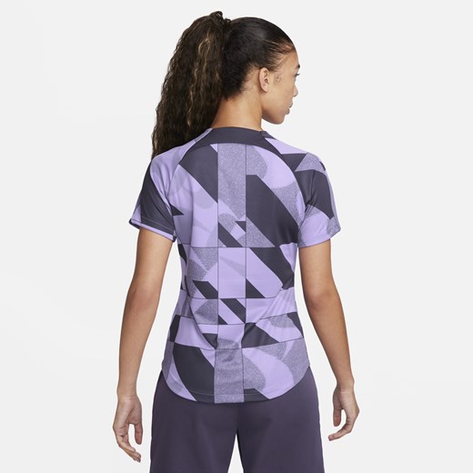Bluzka damska Nike w sportowym stylu z krótkim rękawem dzianinowa