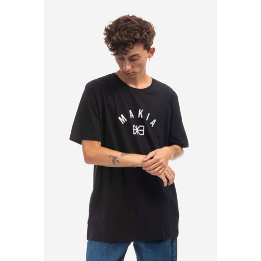 Makia t-shirt bawełniany kolor czarny z nadrukiem Brand M21200 001 M21200-001 ze sklepu PRM w kategorii T-shirty męskie - zdjęcie 162068797