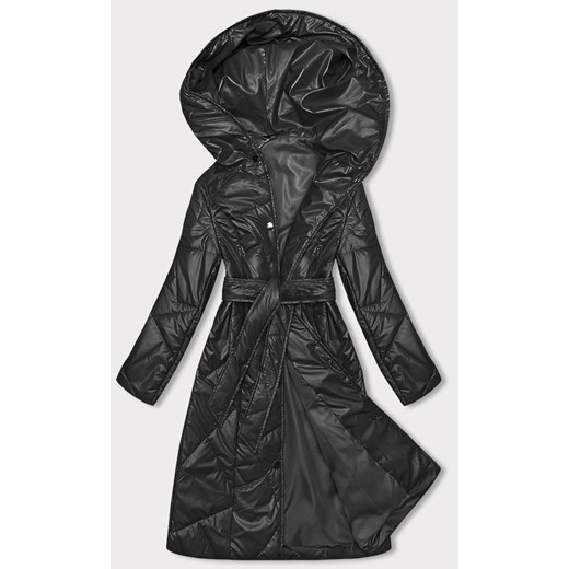 Pikowana kurtka na zatrzaski czarna (B8179-1) ze sklepu goodlookin.pl w kategorii Płaszcze damskie - zdjęcie 162071038