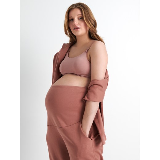Sinsay - Spodnie dresowe MAMA - różowy Sinsay XS promocyjna cena Sinsay