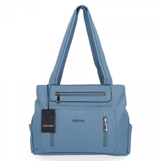 Błękitne Torebki Damskie Shopper firmy Hernan (kolory) Hernan one size okazja PaniTorbalska