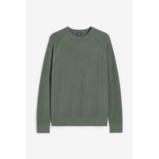 H & M - Sweter Muscle Fit - Zielony H & M M H&M