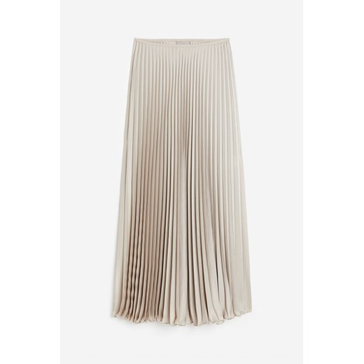 H & M - Plisowana spódnica z satyny - Brazowy H & M Dostępne inne rozmiary H&M
