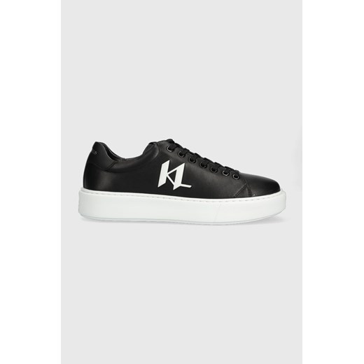 Karl Lagerfeld sneakersy skórzane MAXI KUP kolor czarny KL52215 ze sklepu ANSWEAR.com w kategorii Trampki męskie - zdjęcie 162080606