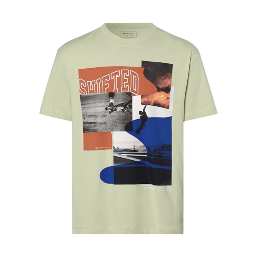 Tom Tailor Denim T-shirt męski Mężczyźni Bawełna seledynowy nadruk ze sklepu vangraaf w kategorii T-shirty męskie - zdjęcie 162081416