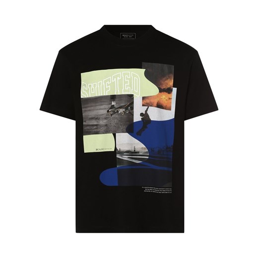 Tom Tailor Denim T-shirt męski Mężczyźni Bawełna czarny nadruk ze sklepu vangraaf w kategorii T-shirty męskie - zdjęcie 162081418