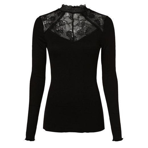 soyaconcept® Damska koszulka z długim rękawem Kobiety wiskoza czarny jednolity ze sklepu vangraaf w kategorii Bluzki damskie - zdjęcie 162081436