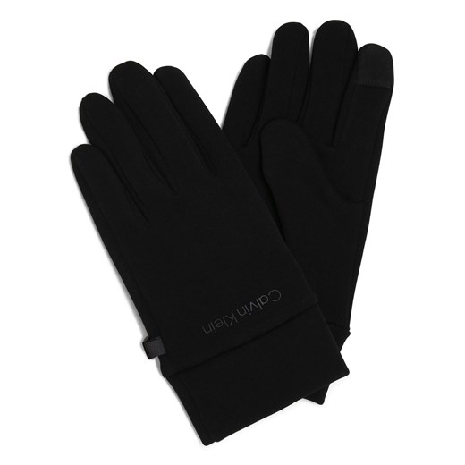 Calvin Klein Rękawiczki Mężczyźni Sztuczne włókno czarny jednolity ze sklepu vangraaf w kategorii Rękawiczki męskie - zdjęcie 162081495