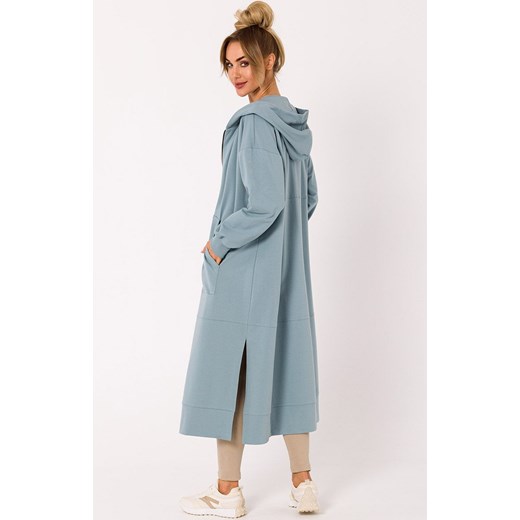 Bluza długa jak parka kolor agawa M729, Kolor agawa, Rozmiar L/XL, MOE ze sklepu Primodo w kategorii Bluzy damskie - zdjęcie 162083205