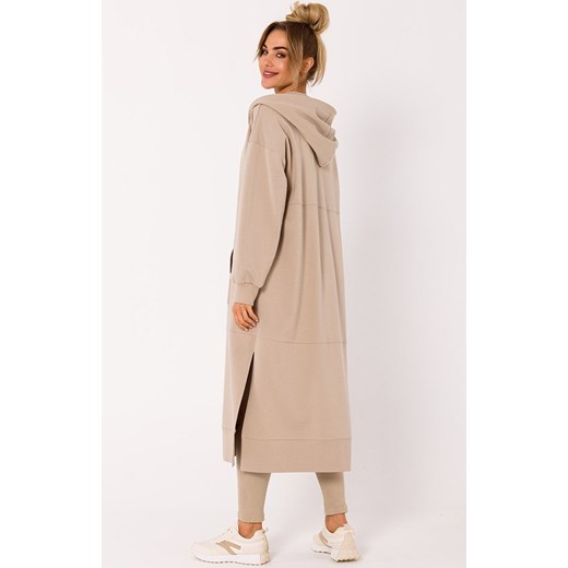 Bluza długa jak parka beżowa M729, Kolor beżowy, Rozmiar L/XL, MOE ze sklepu Primodo w kategorii Bluzy damskie - zdjęcie 162083209