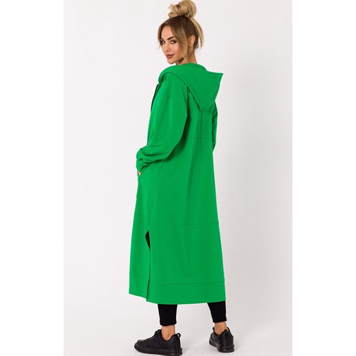 Bluza długa jak parka kolor soczysta zieleń M729, Kolor intensywna zieleń, Rozmiar L/XL, MOE ze sklepu Primodo w kategorii Bluzy damskie - zdjęcie 162083217