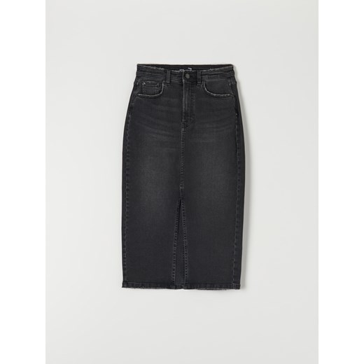 Sinsay - Spódnica midi z rozcięciem - czarny Sinsay 38 Sinsay