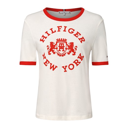 Tommy Hilfiger T-shirt damski Kobiety Bawełna écru nadruk ze sklepu vangraaf w kategorii Bluzki damskie - zdjęcie 162095147