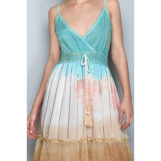 H.H.G. Sukienka w kolorze biało-niebiesko-beżowym S promocja Limango Polska