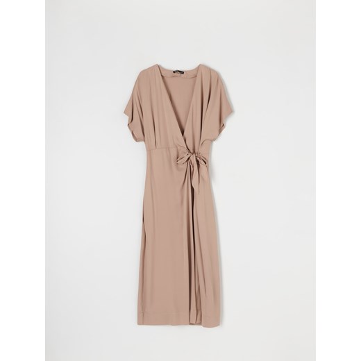 Sinsay - Sukienka midi - beżowy Sinsay L Sinsay