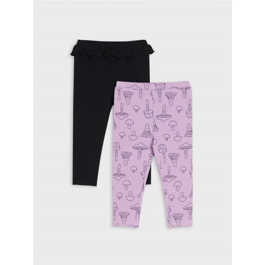Sinsay - Legginsy 2 pack - fioletowy Sinsay 86 Sinsay