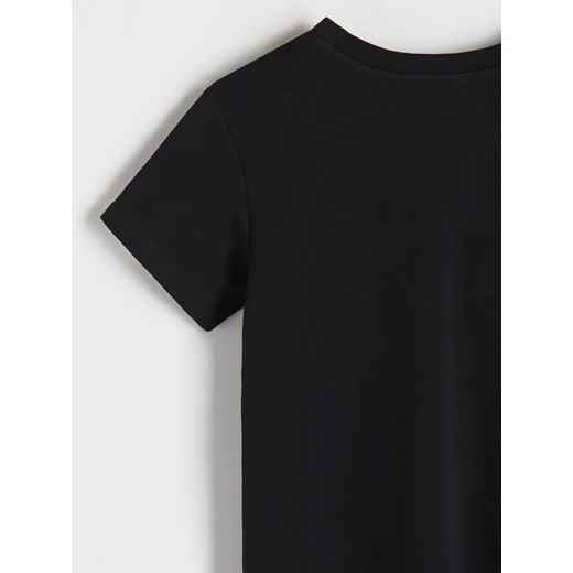 Reserved - Bawełniany t-shirt - Czarny Reserved L Reserved