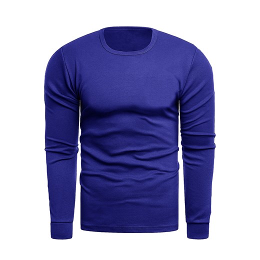 Bluza męska longsleeve N02L - niebieska ze sklepu Risardi w kategorii T-shirty męskie - zdjęcie 162120446
