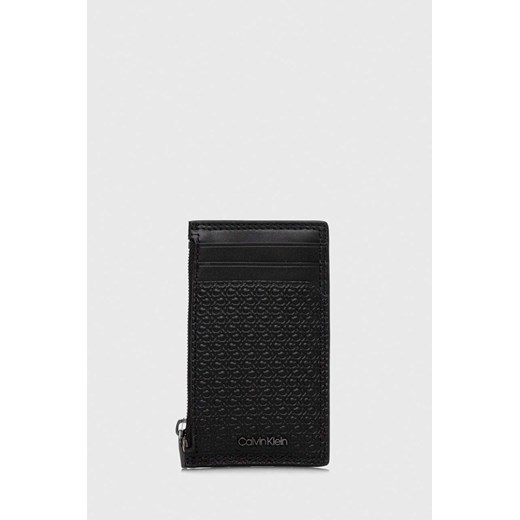 Calvin Klein portfel skórzany męski kolor czarny ze sklepu ANSWEAR.com w kategorii Portfele męskie - zdjęcie 162121347