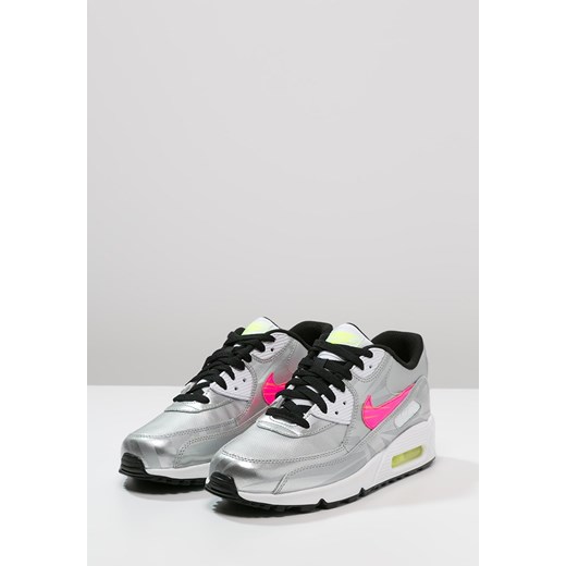 Nike Sportswear AIR MAX 90 Tenisówki i Trampki metallic silver/hyper pink/white/black zalando szary ocieplane