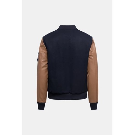 AMERICAN COLLEGE Kurtka bomberka z wełną - Granatowy ciemny - Mężczyzna - American College XL (XL) Halfprice okazyjna cena