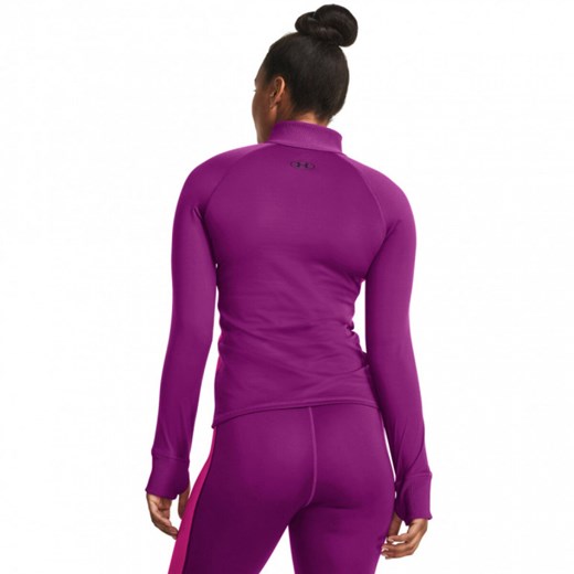 Damska bluza treningowa nierozpinana bez kaptura Under Armour UA Train CW 1/2 Zip - fuksja ze sklepu Sportstylestory.com w kategorii Bluzy damskie - zdjęcie 162129797