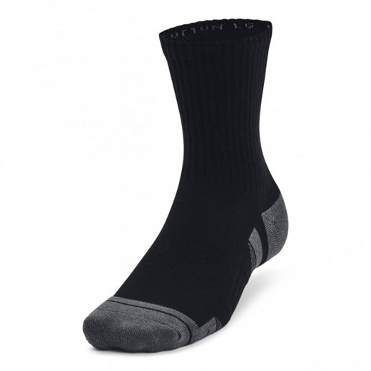 Skarpetki treningowe uniseks (3-pack) Under Armour UA Performance Cotton Mid - czarne ze sklepu Sportstylestory.com w kategorii Skarpetki damskie - zdjęcie 162129818