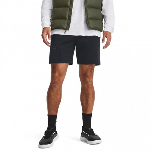 Męskie spodenki treningowe Under Armour UA Unstoppable Flc Shorts - czarne ze sklepu Sportstylestory.com w kategorii Spodenki męskie - zdjęcie 162129976