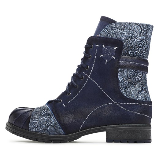 Botki Maciejka płaskie sznurowane 