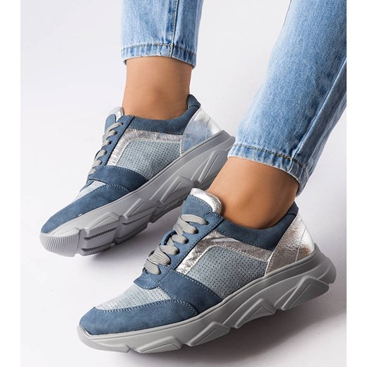 Buty sportowe damskie sneakersy z tworzywa sztucznego na płaskiej podeszwie 
