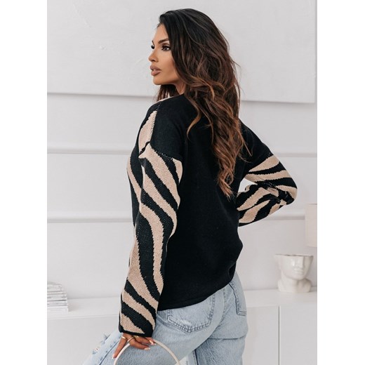 Sweter damski Pakuten z okrągłym dekoltem casual