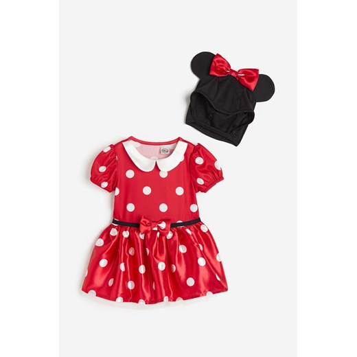 H & M - Strój Myszki Minnie 2-czesciowy - Czerwony H & M 62/68 (2-6M) H&M