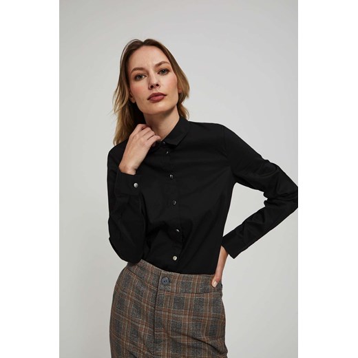Gładka koszula z ozdobnymi guzikami XS Moodo.pl