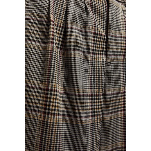 Spodnie w kratę z szerokimi nogawkami S Moodo.pl