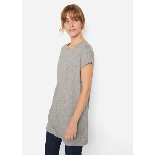 Długi shirt "boxy", krótki rękaw 36/38 bonprix
