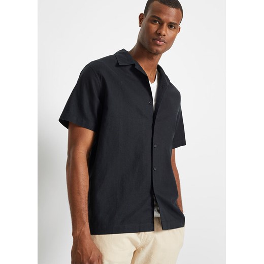 Koszula z krótkim rękawem, z domieszką lnu, Loose Fit 39/40 (M) bonprix