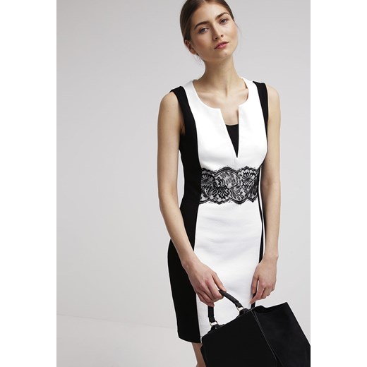 Anna Field Sukienka z dżerseju black/white zalando bialy krótkie