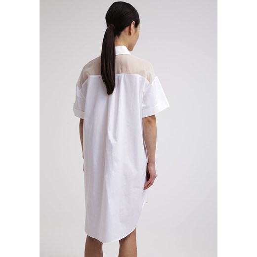 DKNY Sukienka letnia white zalando  bez wzorów/nadruków