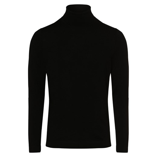 Drykorn Sweter męski Mężczyźni wełna ze strzyży czarny jednolity ze sklepu vangraaf w kategorii Swetry męskie - zdjęcie 162196885