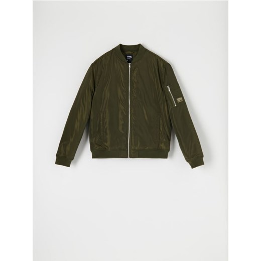 Kurtka męska Sinsay zielona z poliestru 