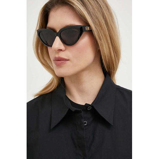 Balenciaga okulary przeciwsłoneczne damskie kolor czarny BB0270S ze sklepu ANSWEAR.com w kategorii Okulary przeciwsłoneczne damskie - zdjęcie 162234536